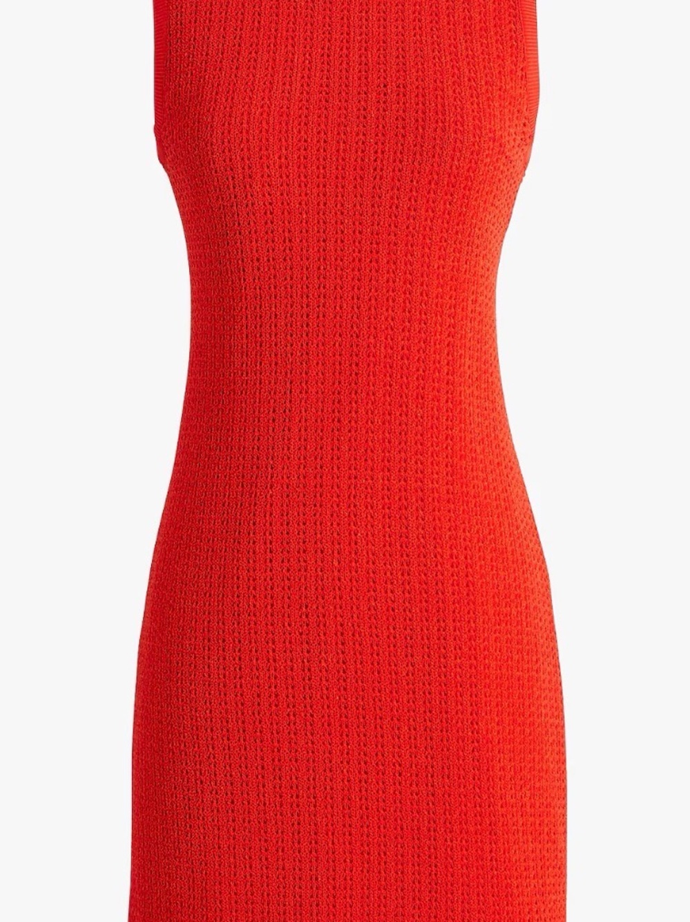 J. Crew Sleeveless Knit Midi Dress in Vibrant Orange-Red